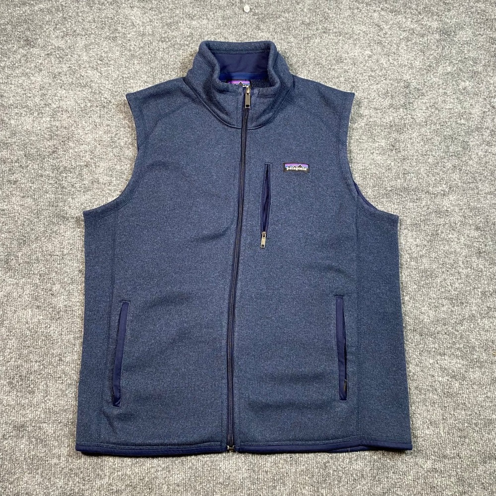 Patagonia Mens Better Sweater Vest Navy Blue Salesforce Logo 25881 Size L